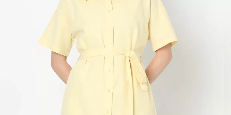 linen shirt dress